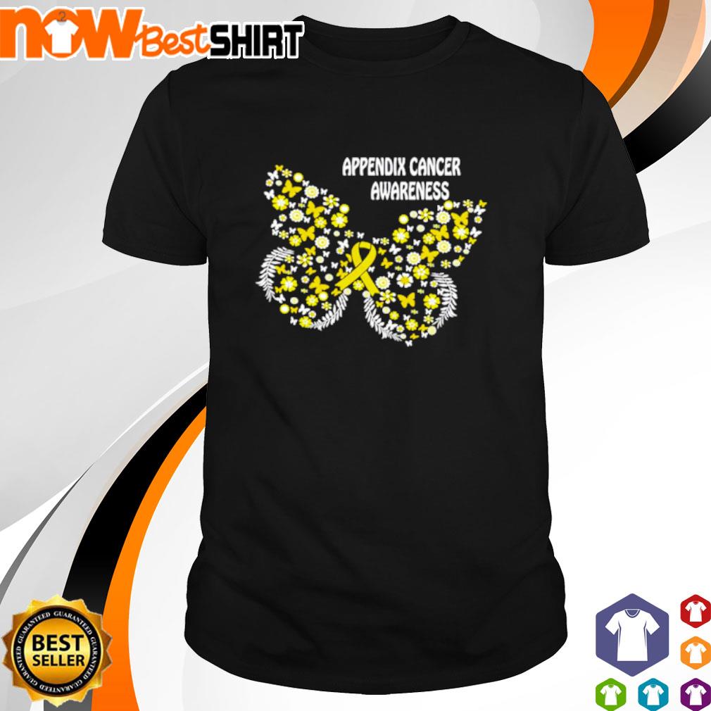 Appendix cancer awareness Butterfly shirt
