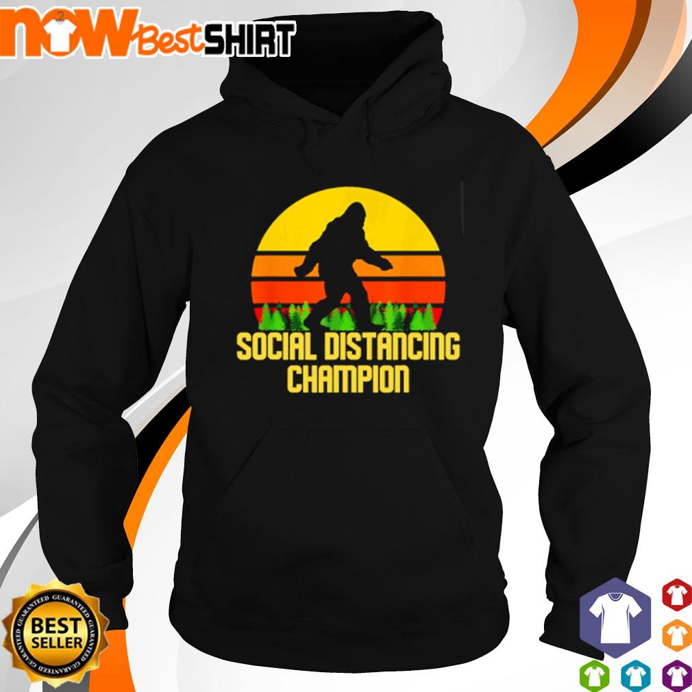 Bigfoot social distancing champion sunset s hoodie