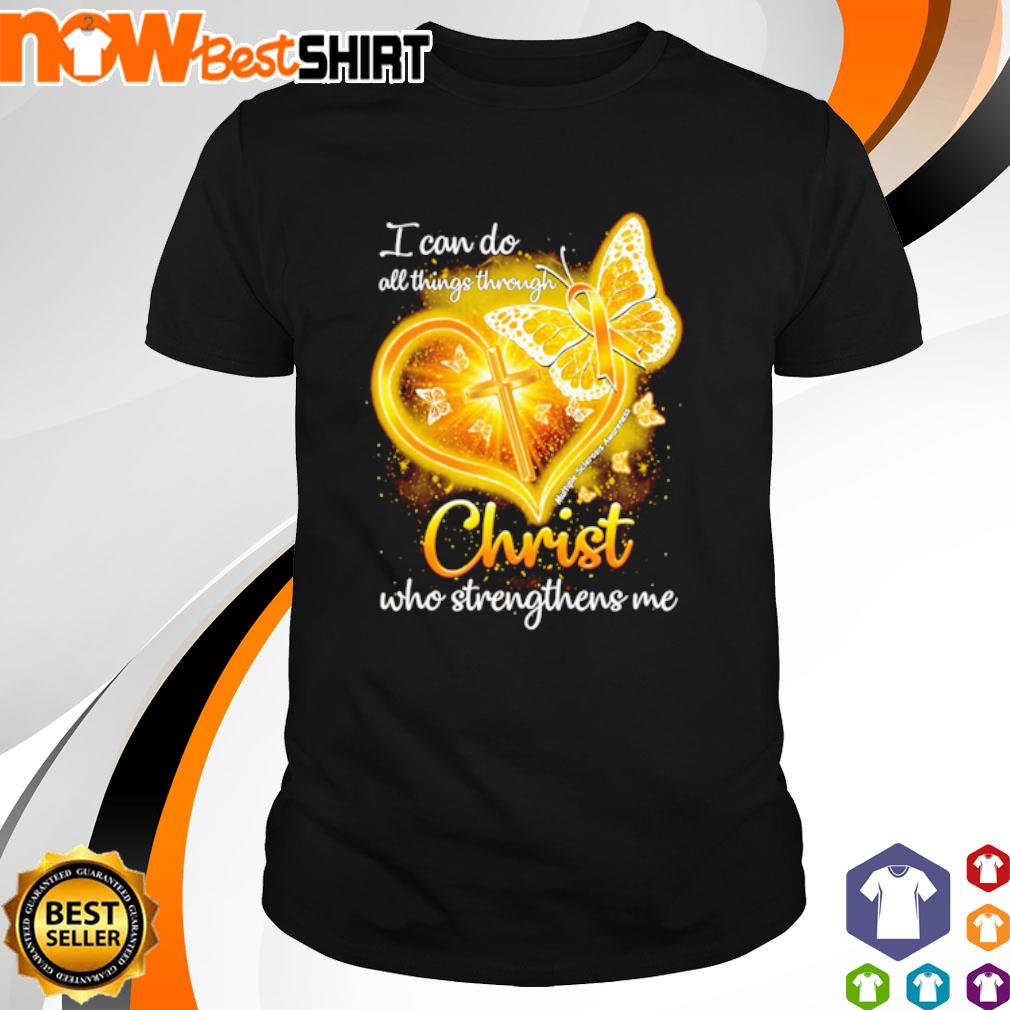 Butterfly I can do all things through Christ who strengthens me shirt