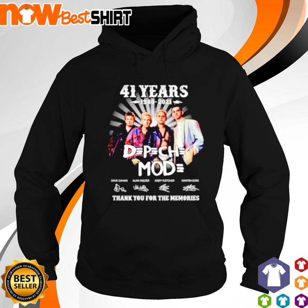 Depeche Mode 41 years 1980 - 2021 thank you for the memories signatures s hoodie