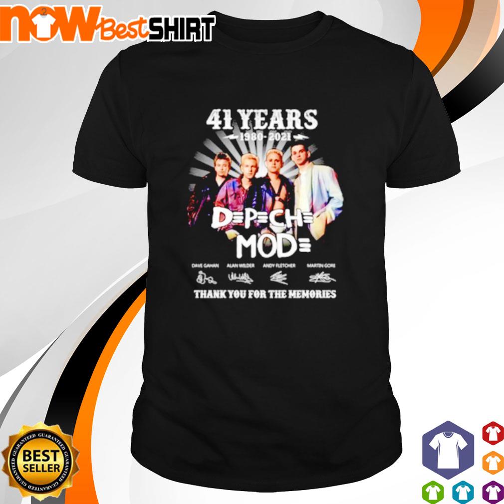 Depeche Mode 41 years 1980 - 2021 thank you for the memories signatures shirt