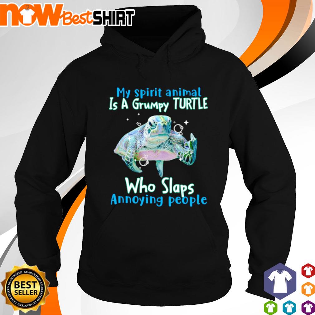 My spirit animal is a grumpy Turtle who slaps annoying people s hoodie