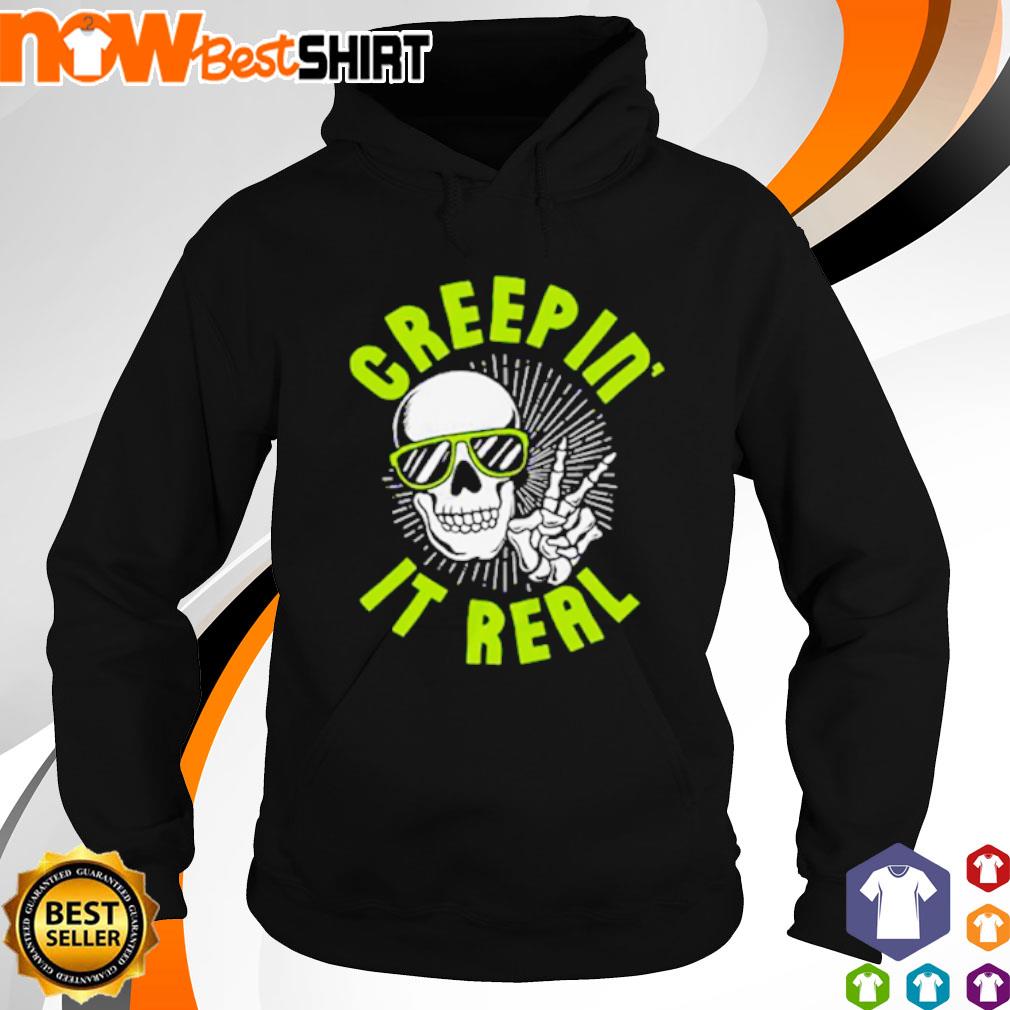 Skull creepin' it real s hoodie