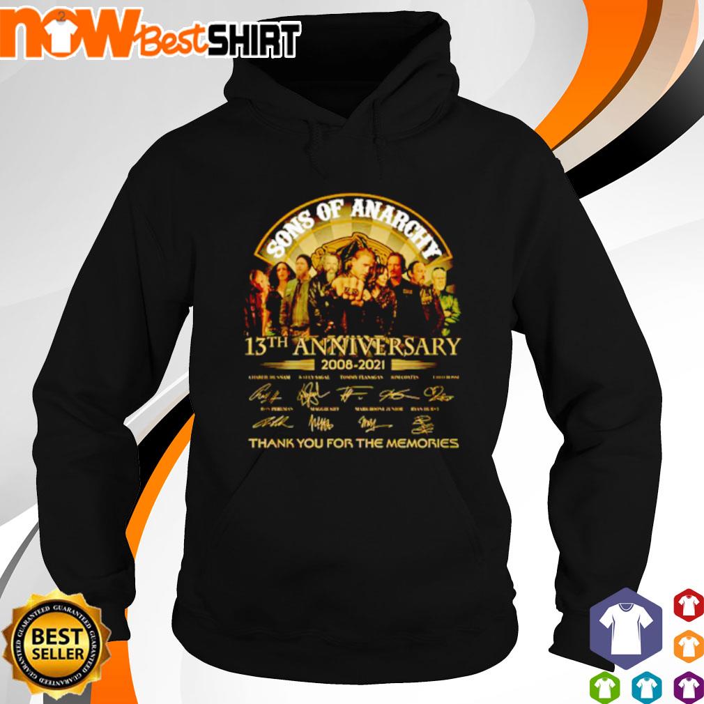 Sons of Anarchy 13th anniversary thank you for the memories signatures s hoodie