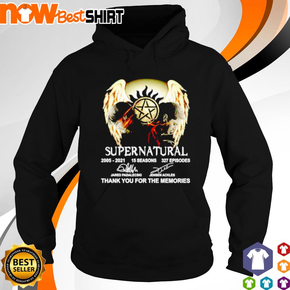 Supernatural 2005 - 2021 thank you for the memories signatures s hoodie