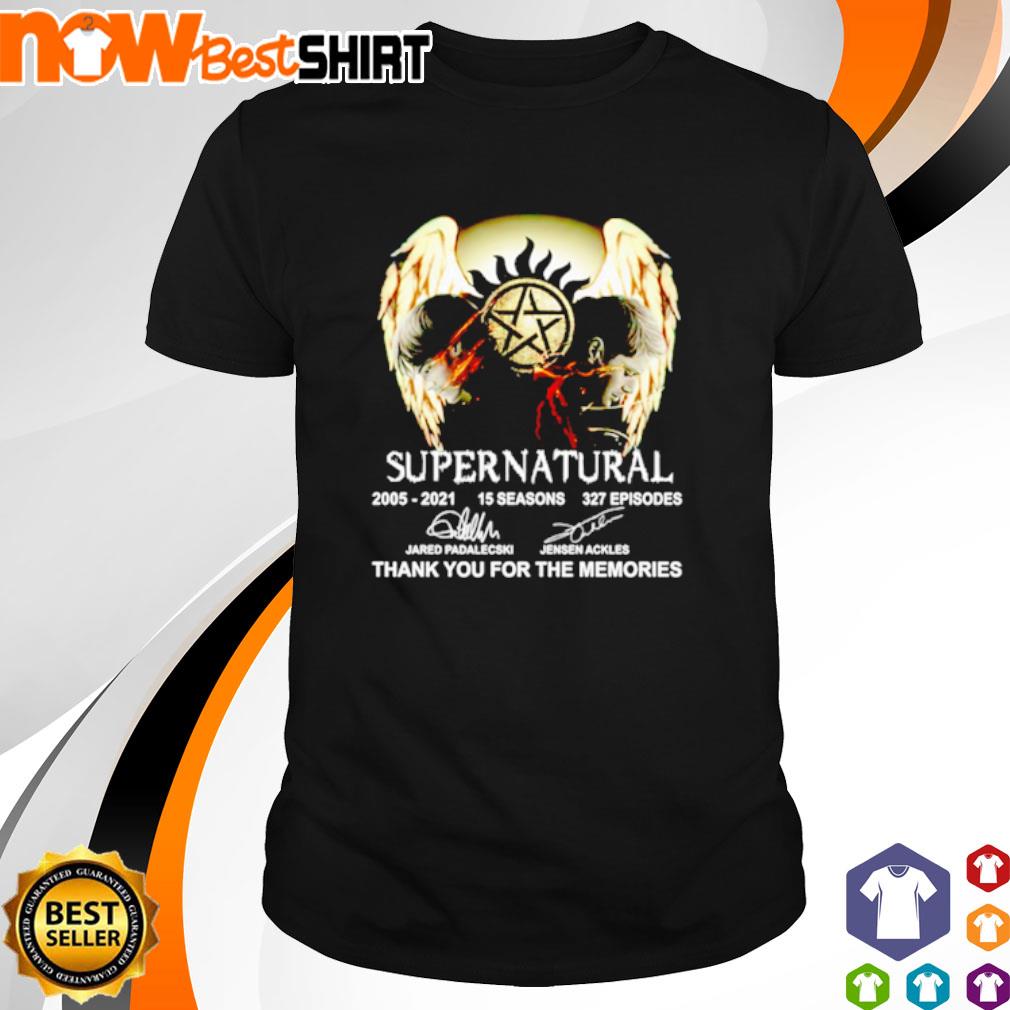 Supernatural 2005 - 2021 thank you for the memories signatures shirt