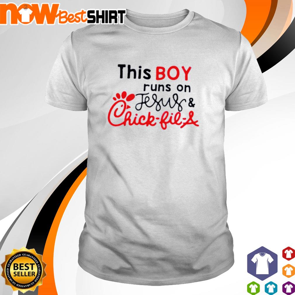 This boy runs on Jesus Chick-fil-a shirt