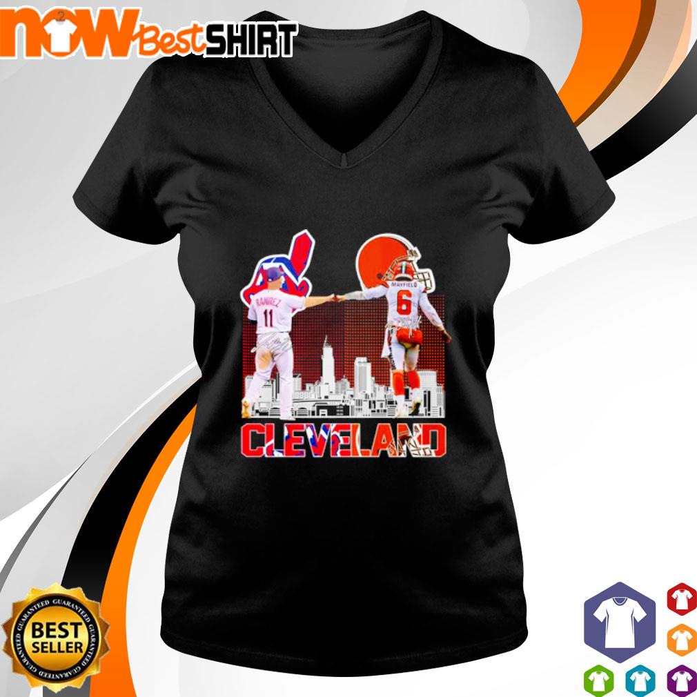 Baker Mayfield Cleveland Browns and José Ramírez Cleveland Indians  signatures shirt, hoodie, sweater, long sleeve and tank top