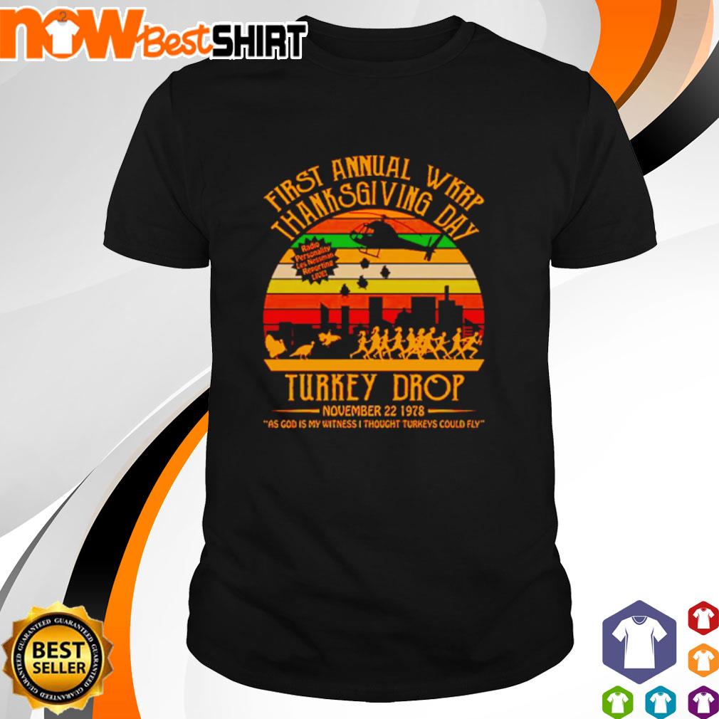 First Annual WKRP Thanksgiving Day Turkey Drop T Shirt WKRP Turkey Drop T Shirt