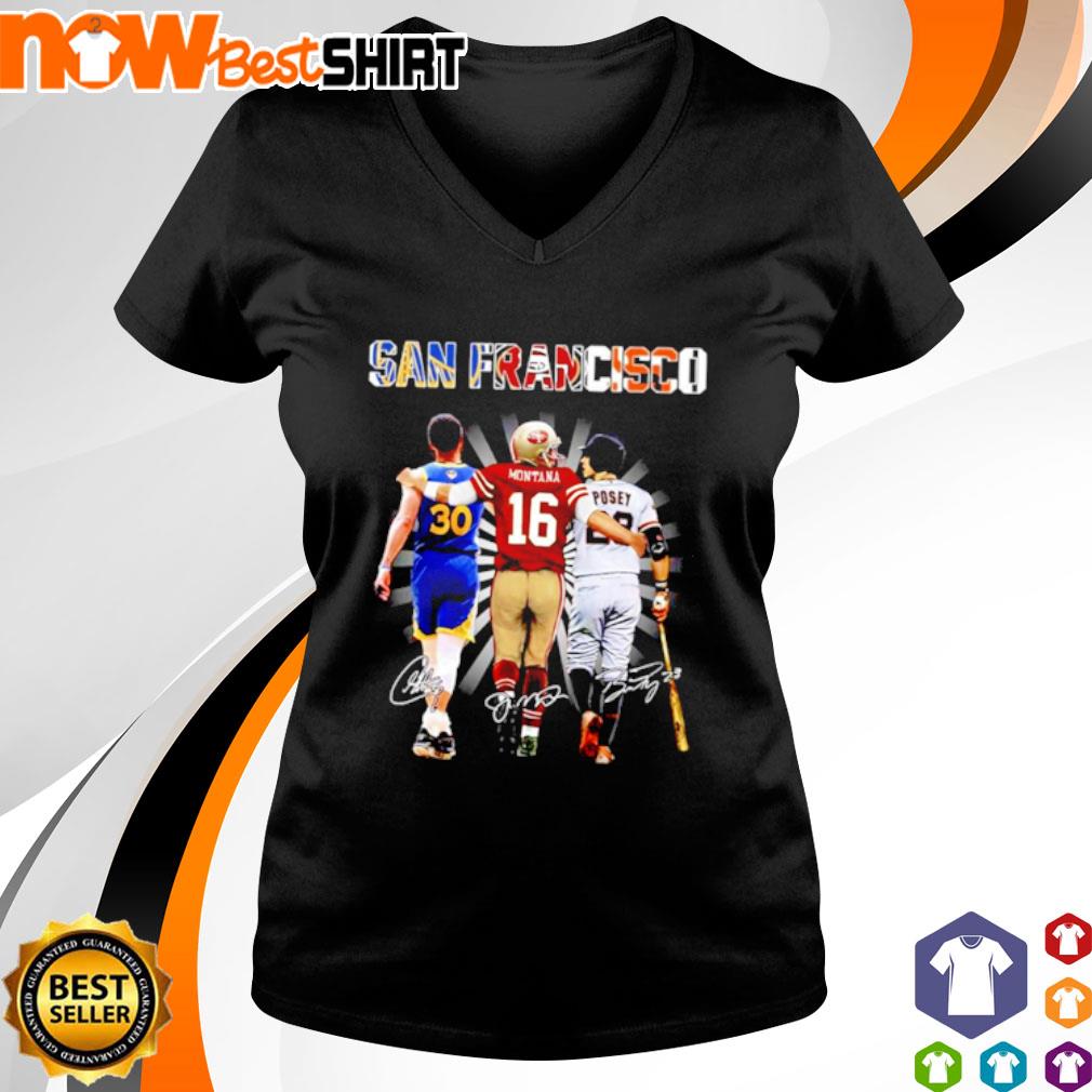 Womens This Guy Loves Buster Posey V-Neck T-Shirt