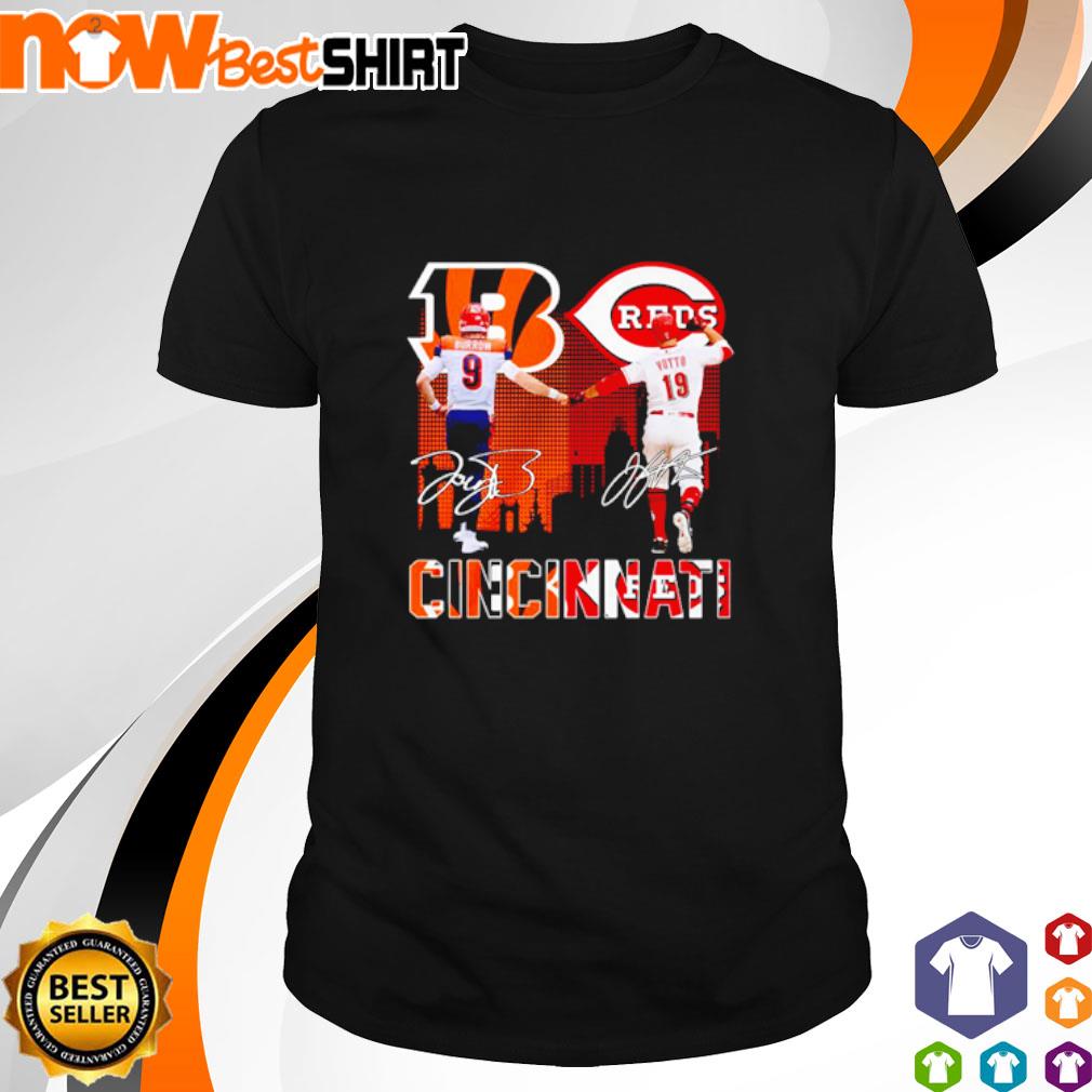 Cincinnati Bengals Joe Burrow and Cincinnati Reds Joey Votto