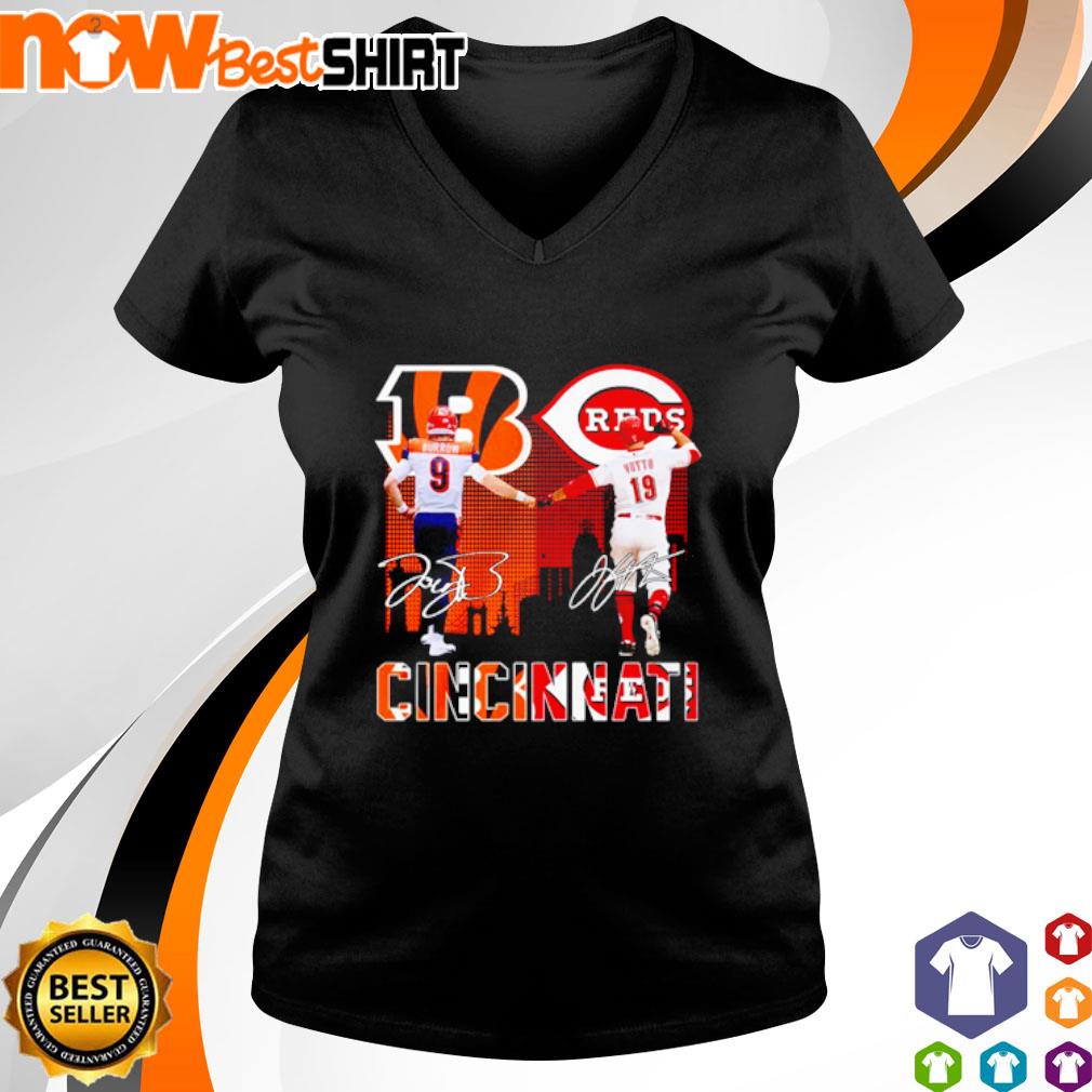 Cincinnati Bengals Joe Burrow A. J. Green and Joey Votto skyline 2023  shirt, hoodie, sweater, long sleeve and tank top