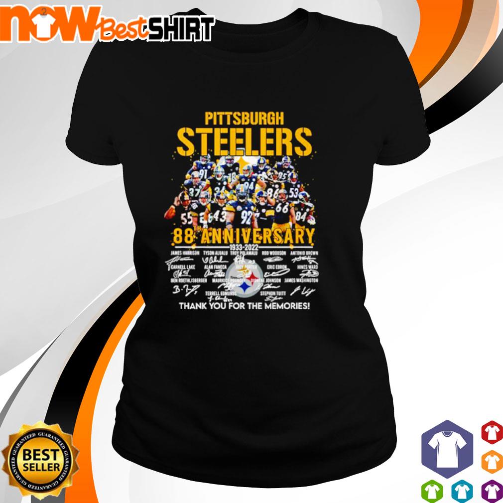 Pittsburgh Steelers 88th Anniversary 1933 2022 Thank You For The Memories  Shirt