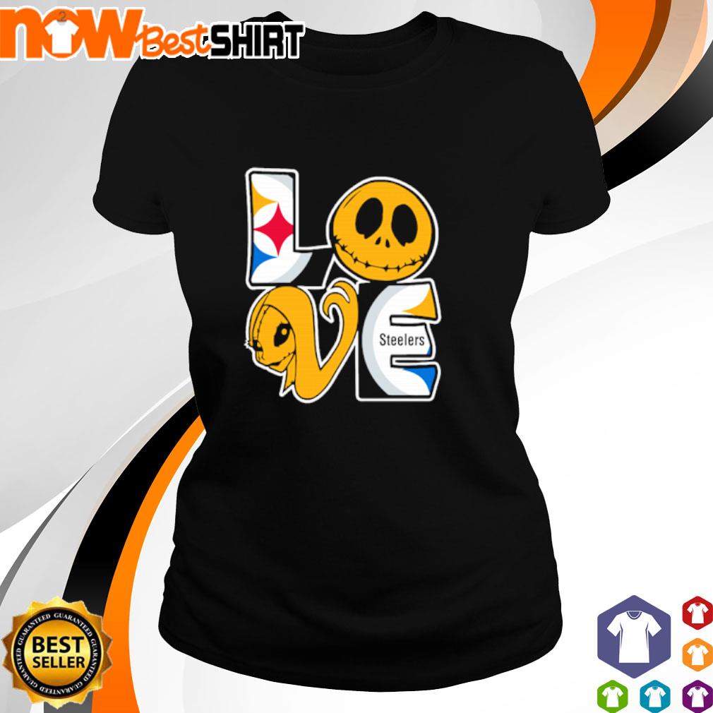 Halloween Jack And Sally Love The Pittsburgh Steelers T-Shirt - T-shirts  Low Price