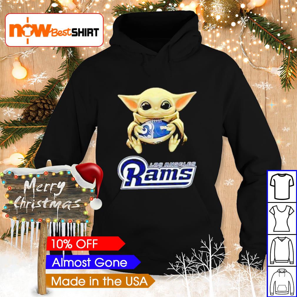 Baby Yoda hug Los Angeles Rams shirt, hoodie, sweater, ladies-tee