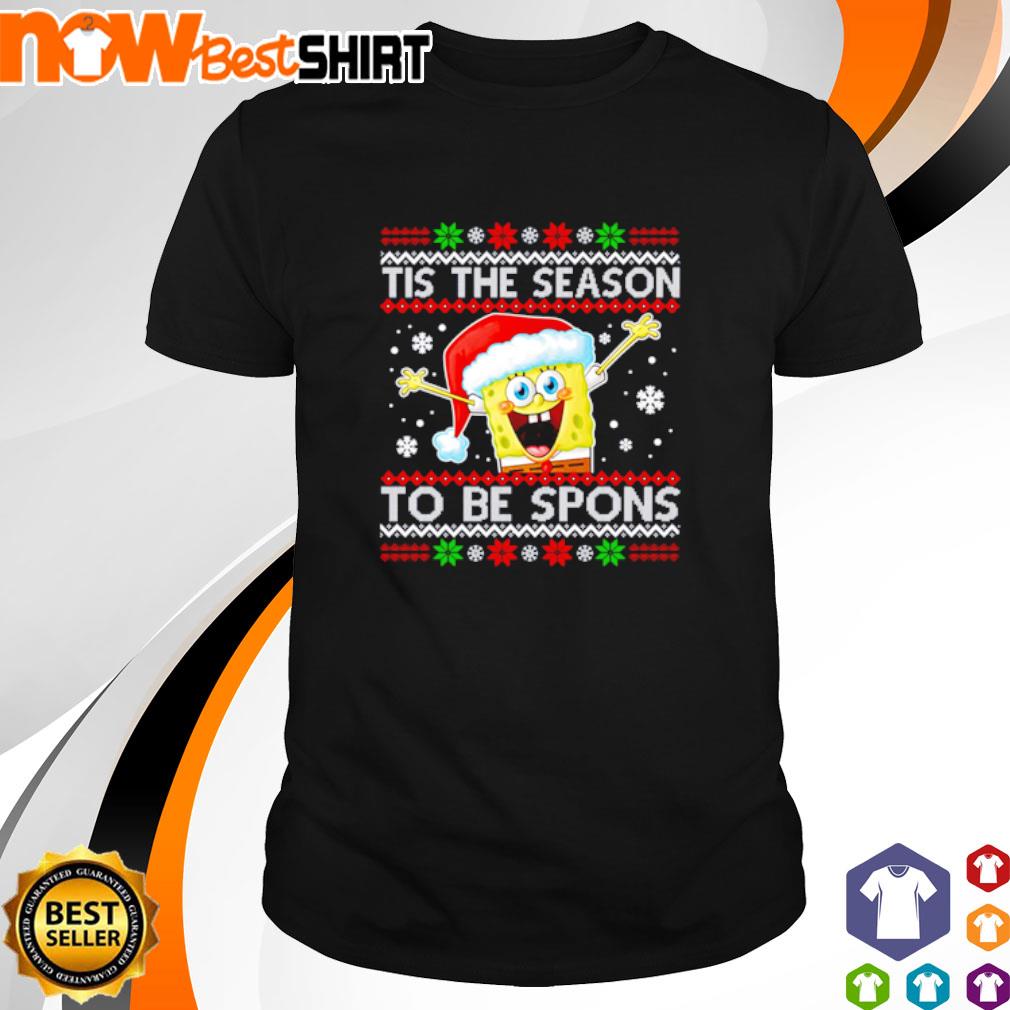 Spongebob Tis The Season To Be Spons Christmas Sweater Hoodie Sweatshirt And Tank Top