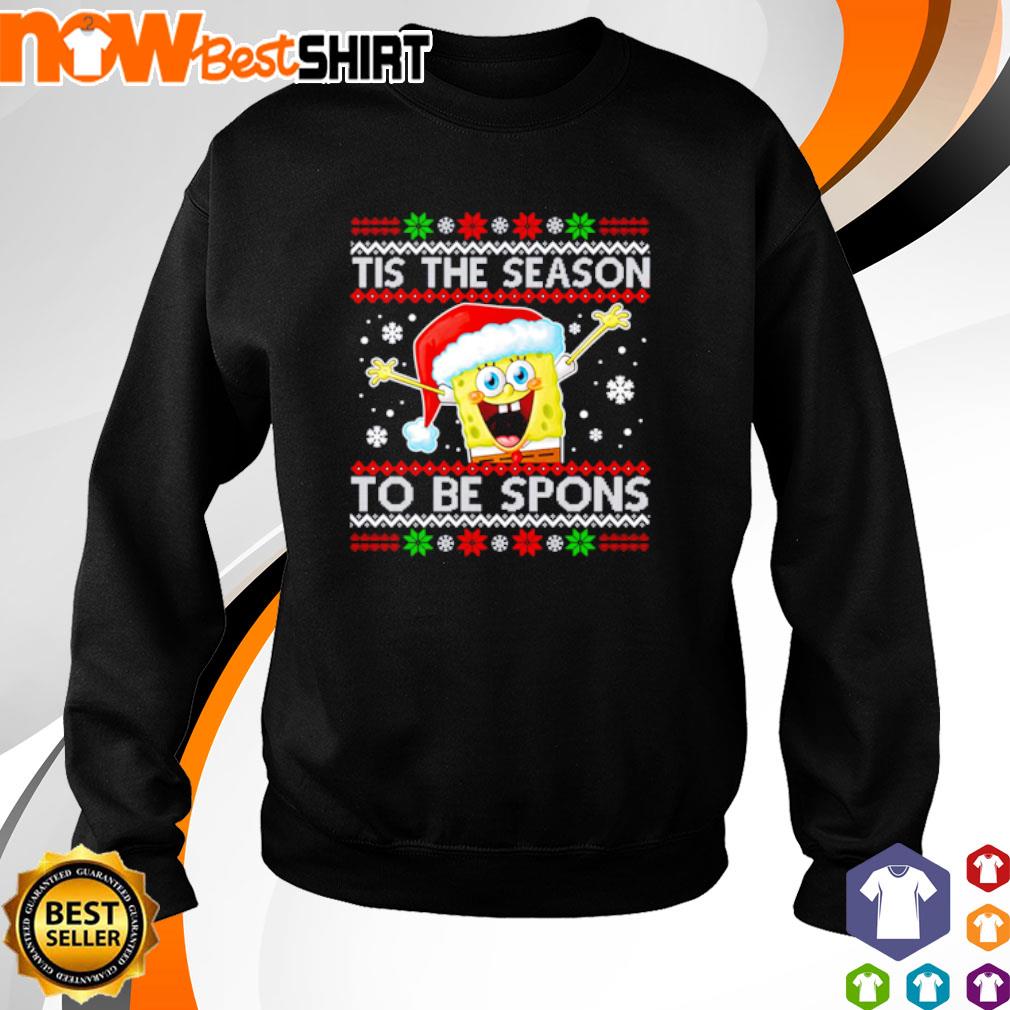 Spongebob Tis The Season To Be Spons Christmas Sweater Hoodie Sweatshirt And Tank Top