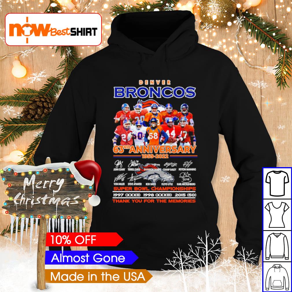 Denver Broncos 63rd Anniversary 1959 2022 Super Bowl Championship