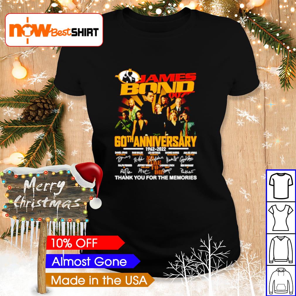 007 Days Of Christmas 2022 James Bond 007 60Th Anniversary 1962 - 2022 Signature Shirt, Hoodie,  Sweatshirt And Tank Top