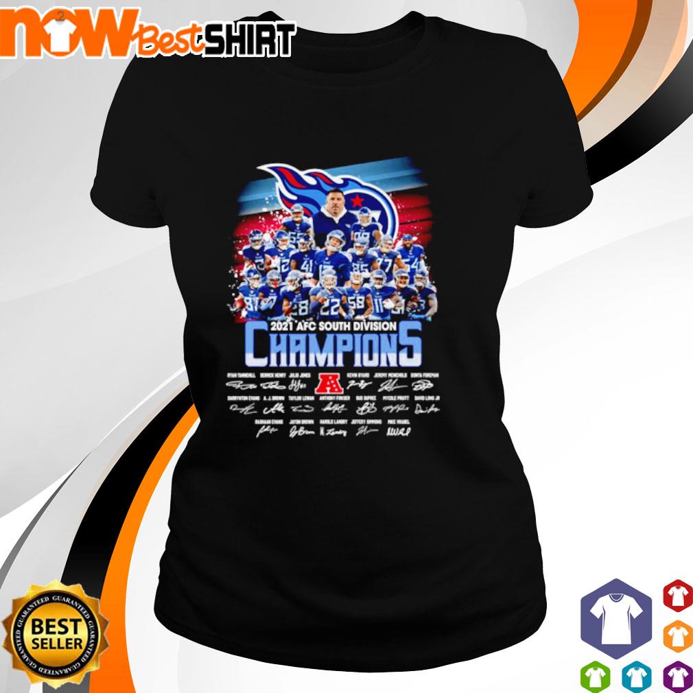 The Tennessee Titans Afc South Division Champions 2021 Signatures 2021 Shirt,  hoodie, sweater, long sleeve and tank top