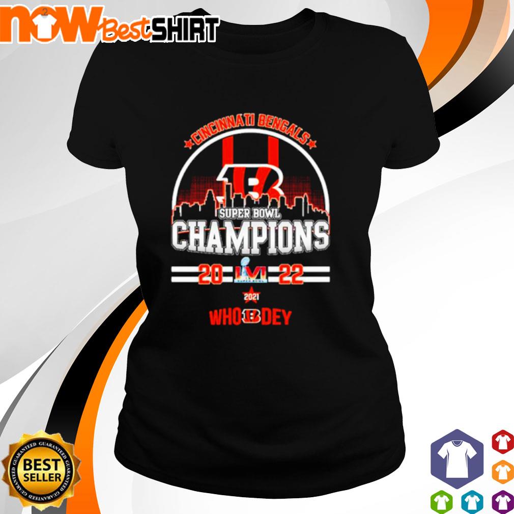 Official Cincinnati Bengals Super Bowl Champions 2022 Who Dey shirt,  hoodie, sweater, long sleeve and tank top