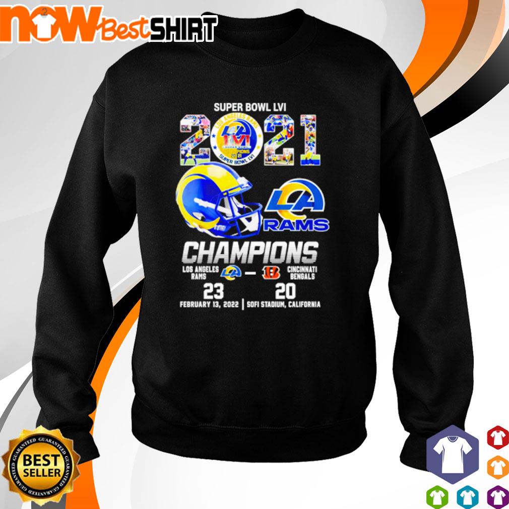 Super Bowl LVI 2021 Champions Los Angeles Rams Vs. Cincinnati Bengals logo  shirt, hoodie, sweater, long sleeve and tank top