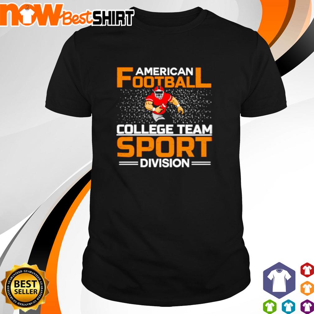 American football college team sport division shirt