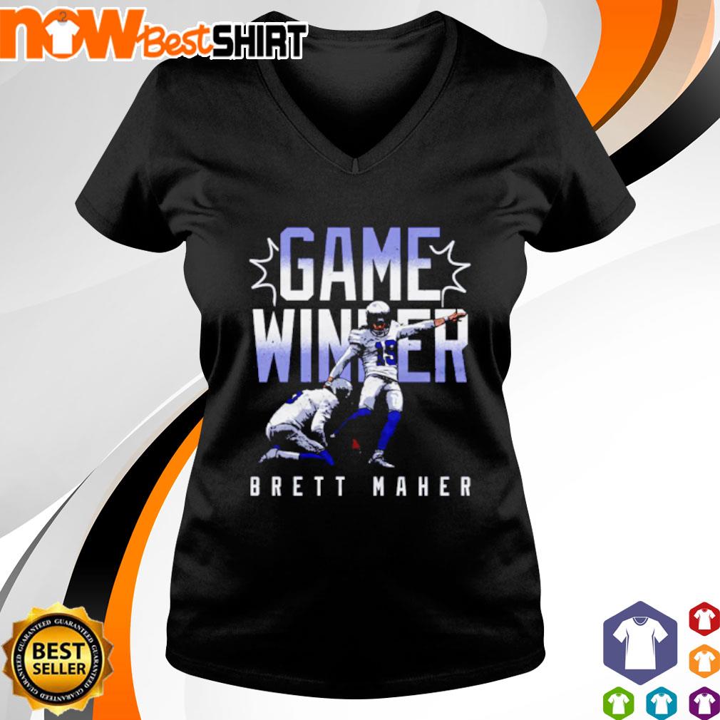 Brett Maher Name & Number Game Day V-Neck T-Shirt - Royal - Tshirtsedge