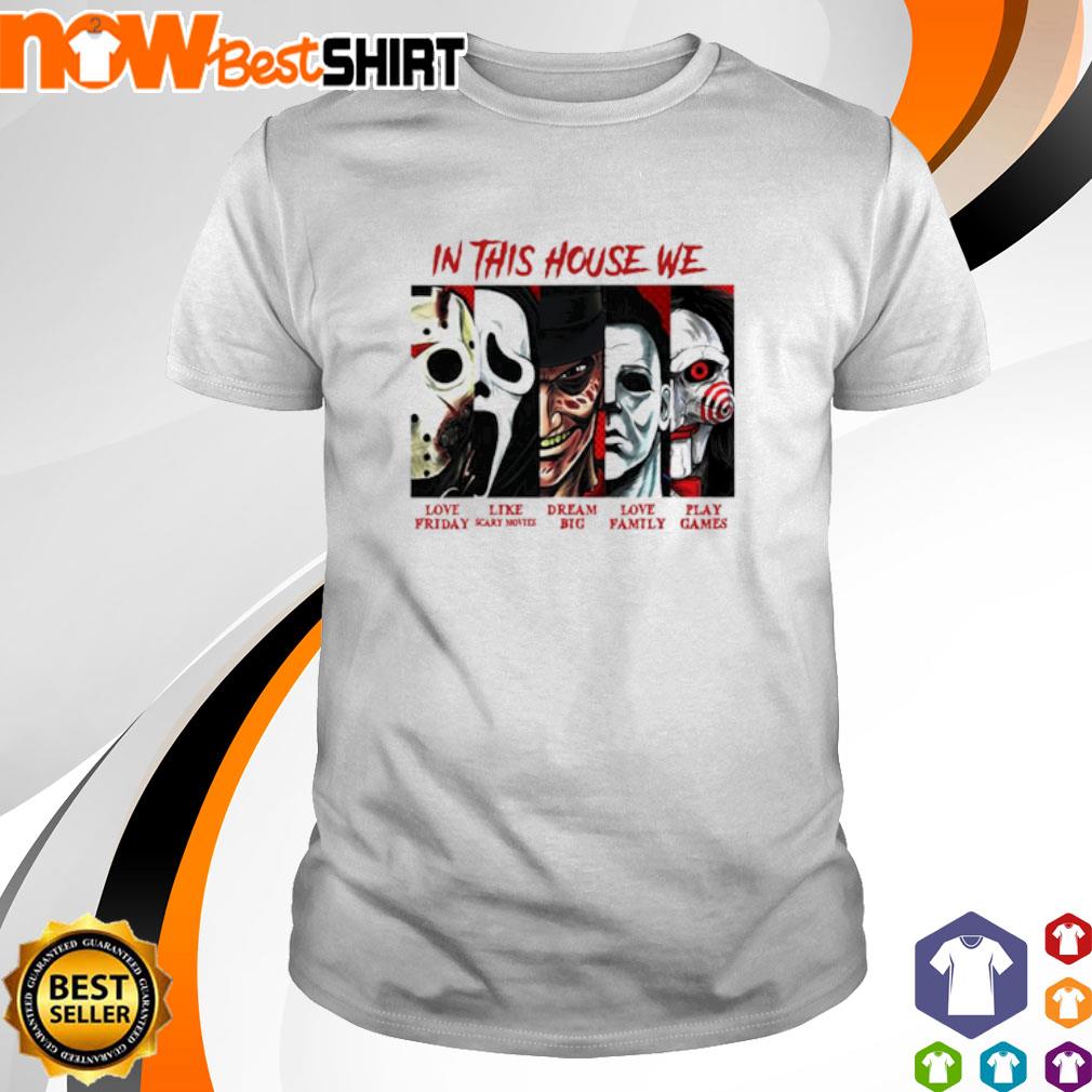 In this house Halloween family Horror House shirt