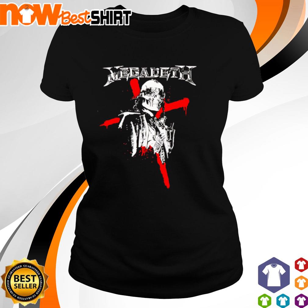 MEGADETH CROSS SWORDS VIC Tシャツ Megadeth Vic Rattlehead Cross shirt, hoodie, sweatshirt & apparel