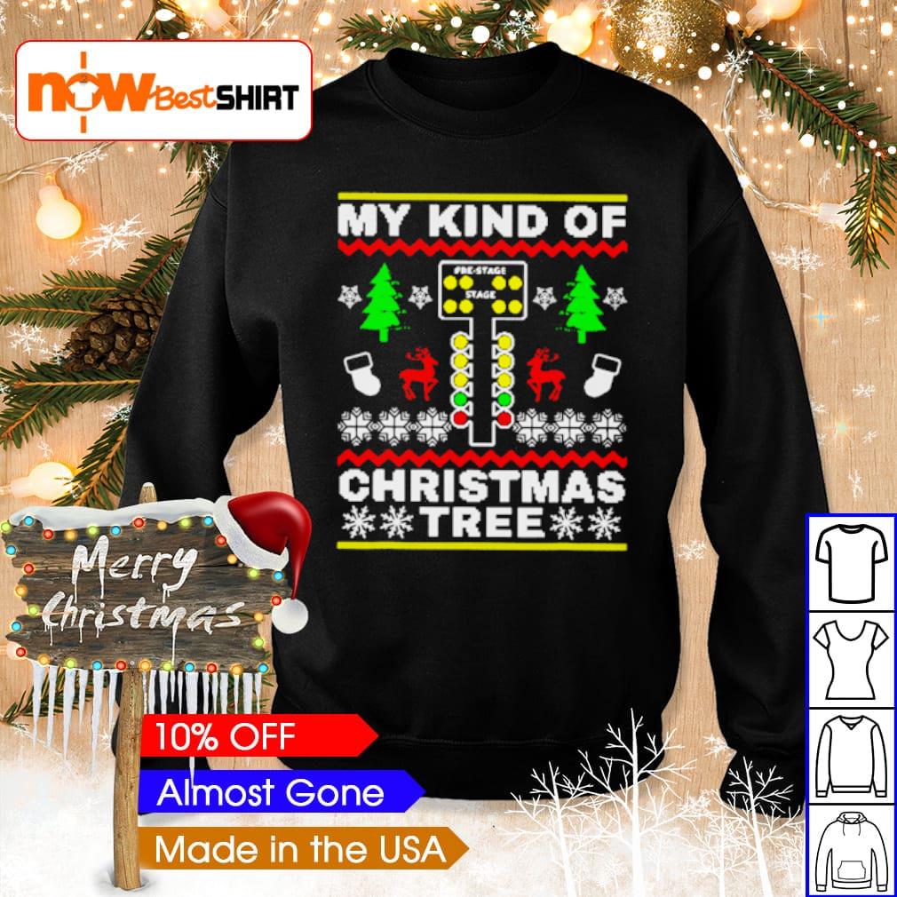 Drag Racers Racing my kind of Christmas tree sweater