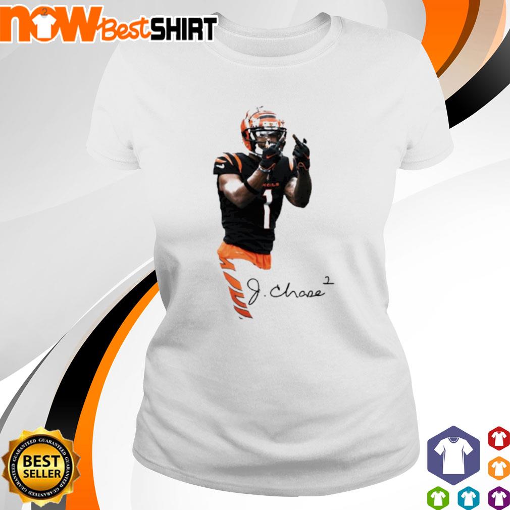 Cincinnati Bengals Ja'marr Chase #1 Signature T-shirt,Sweater, Hoodie, And Long  Sleeved, Ladies, Tank Top