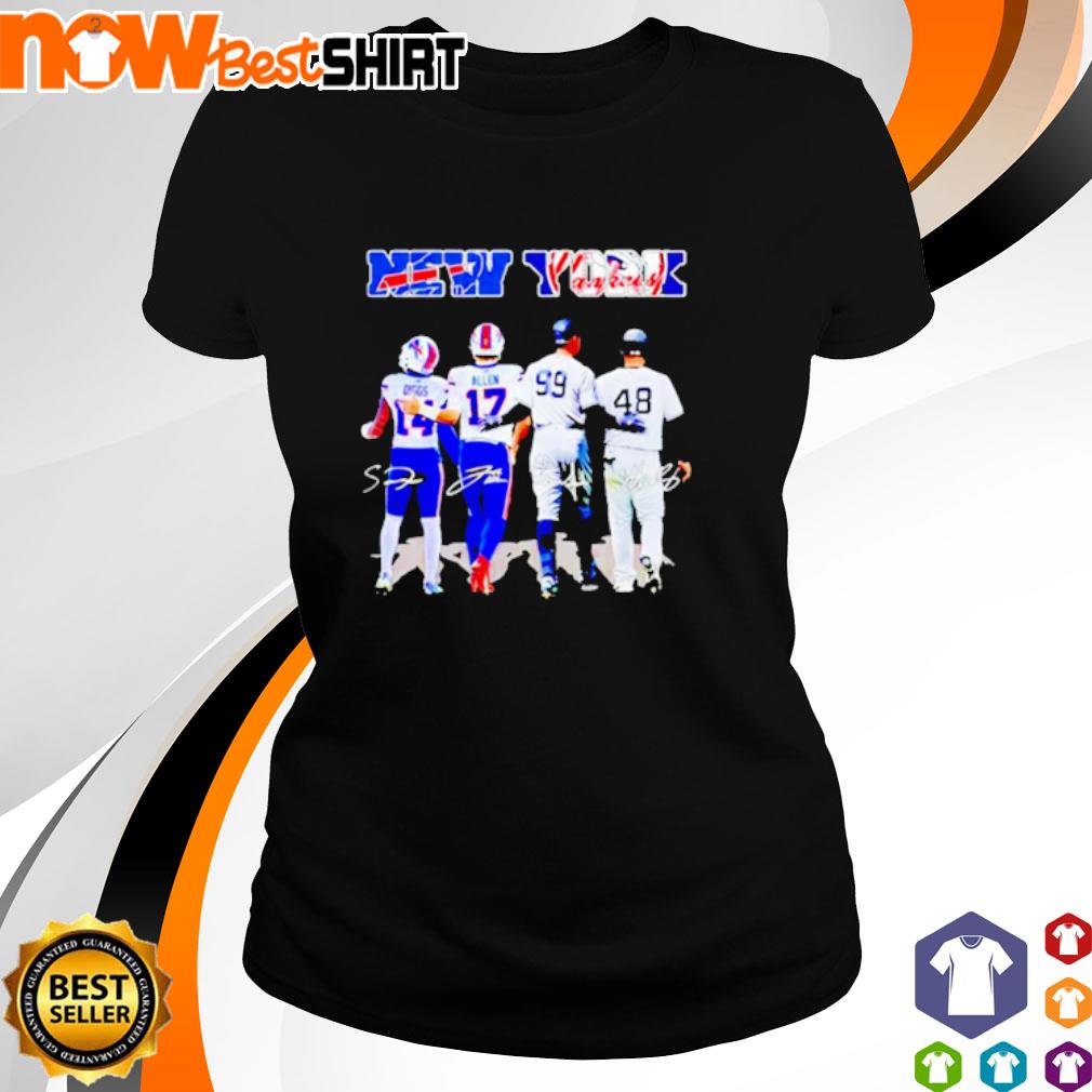 Stefon Diggs Josh Allen Aaron Judge and Anthony Vincent Rizzo New York signatures  shirt, hoodie, sweatshirt and tank top