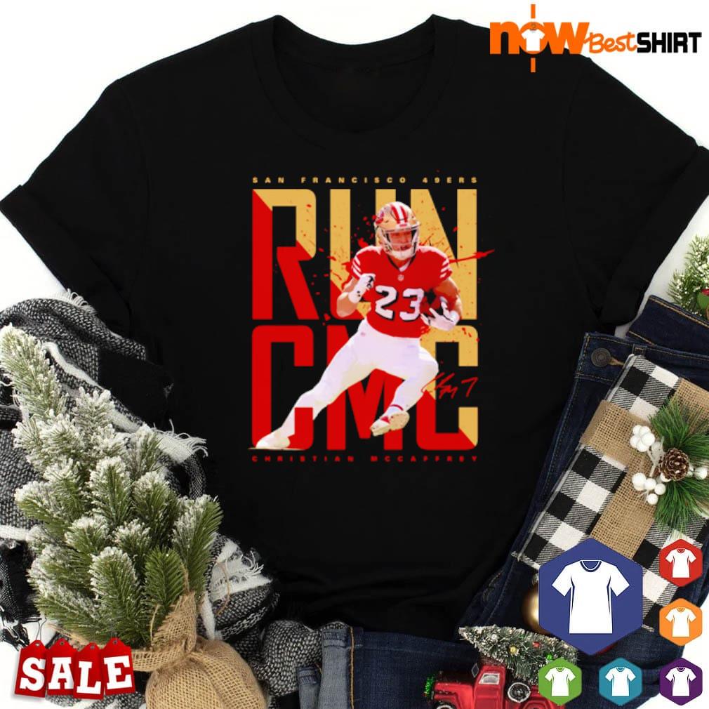 Christian McCaffrey 23 San Francisco 49ers football player glitch poster  shirt, hoodie, sweater, long sleeve and tank top