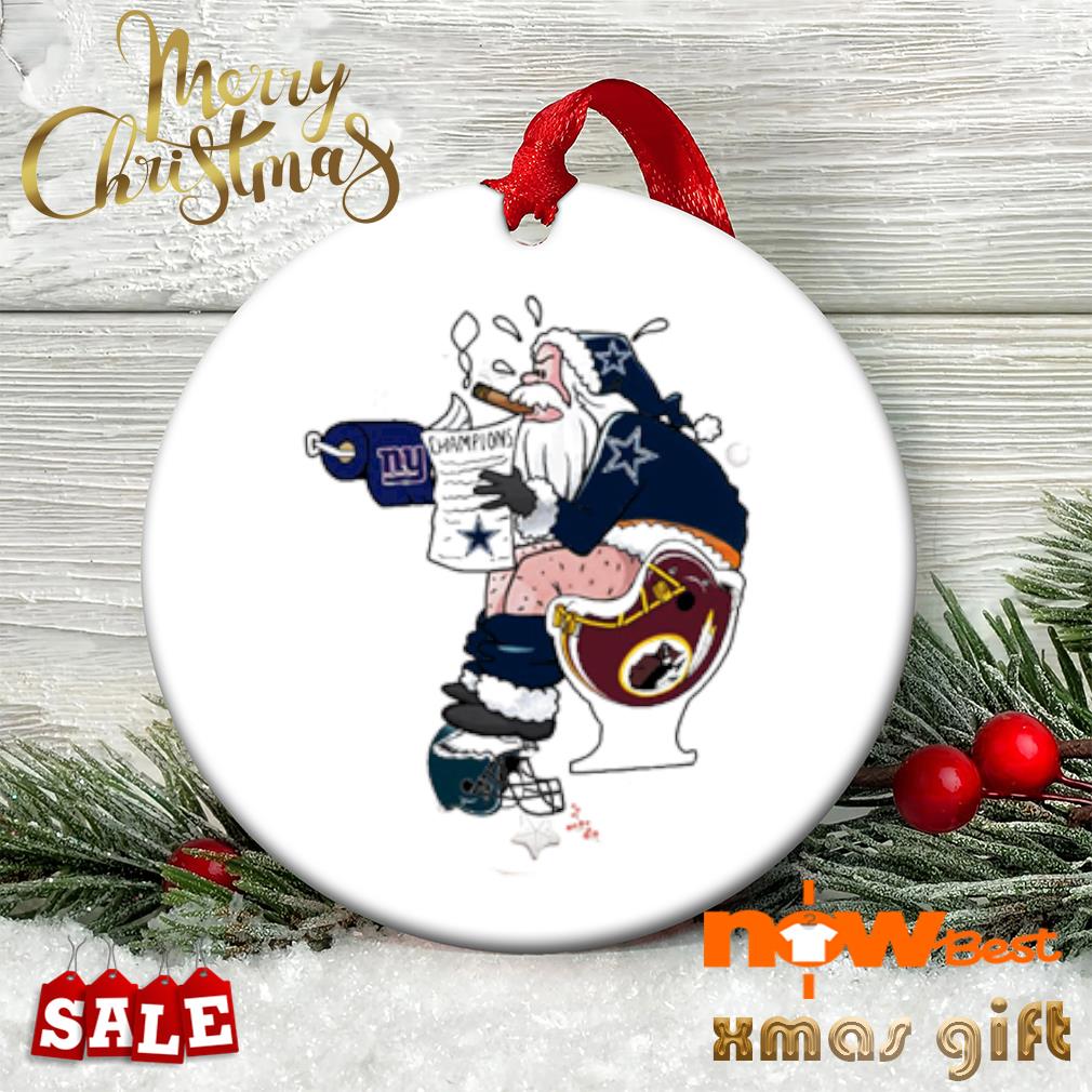 Dallas Cowboys Santa Claus toilet Christmas ornament, hoodie, sweatshirt  and tank top