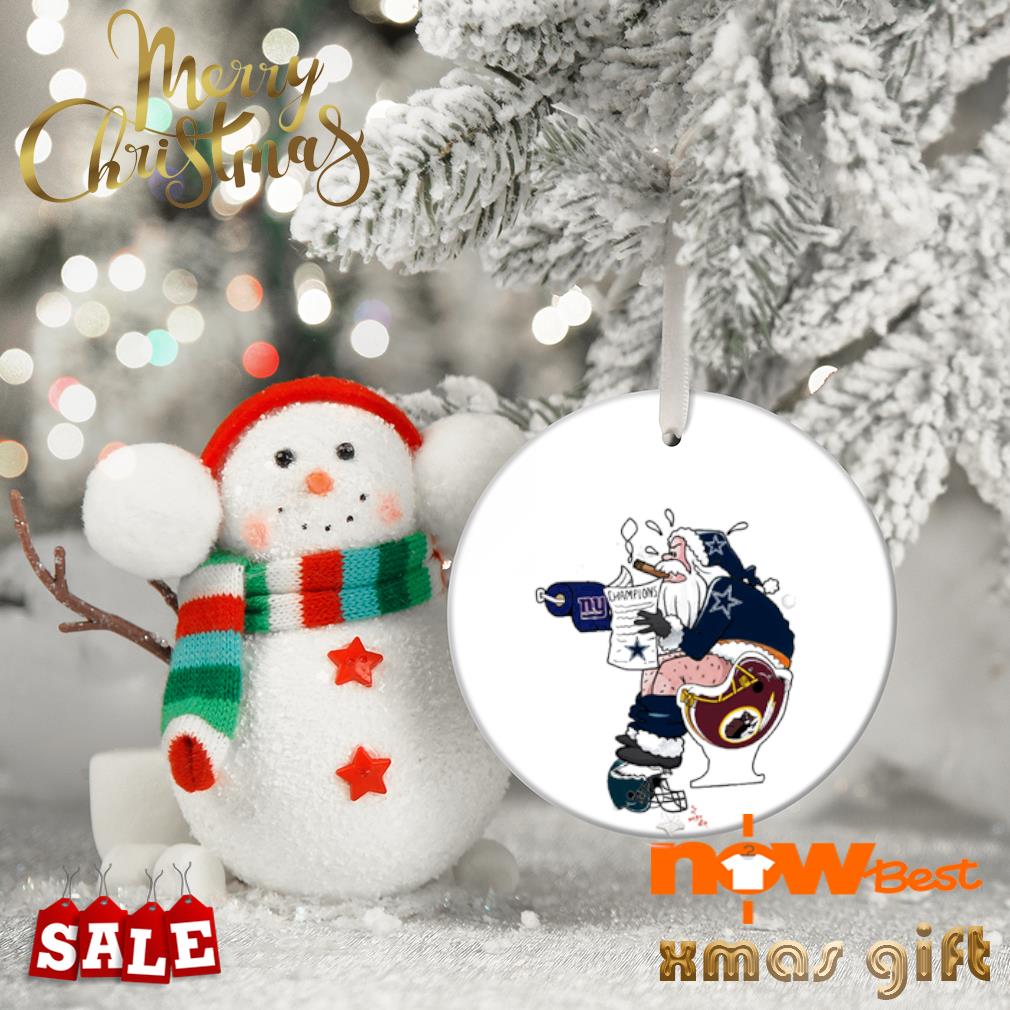 Dallas Cowboys Santa Claus toilet Christmas ornament, hoodie, sweatshirt  and tank top