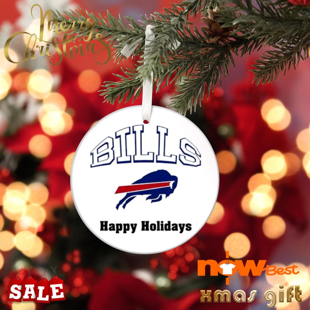 NFL Buffalo Bills Flag Map US Personalized Christmas Ornaments - Banantees