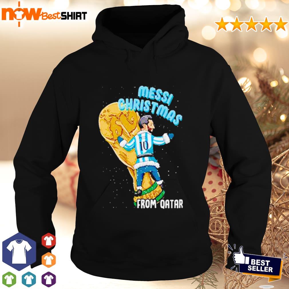 Chibi Messi Christmas From Qatar World Cup 2022 Argentina Shirt Hoodie