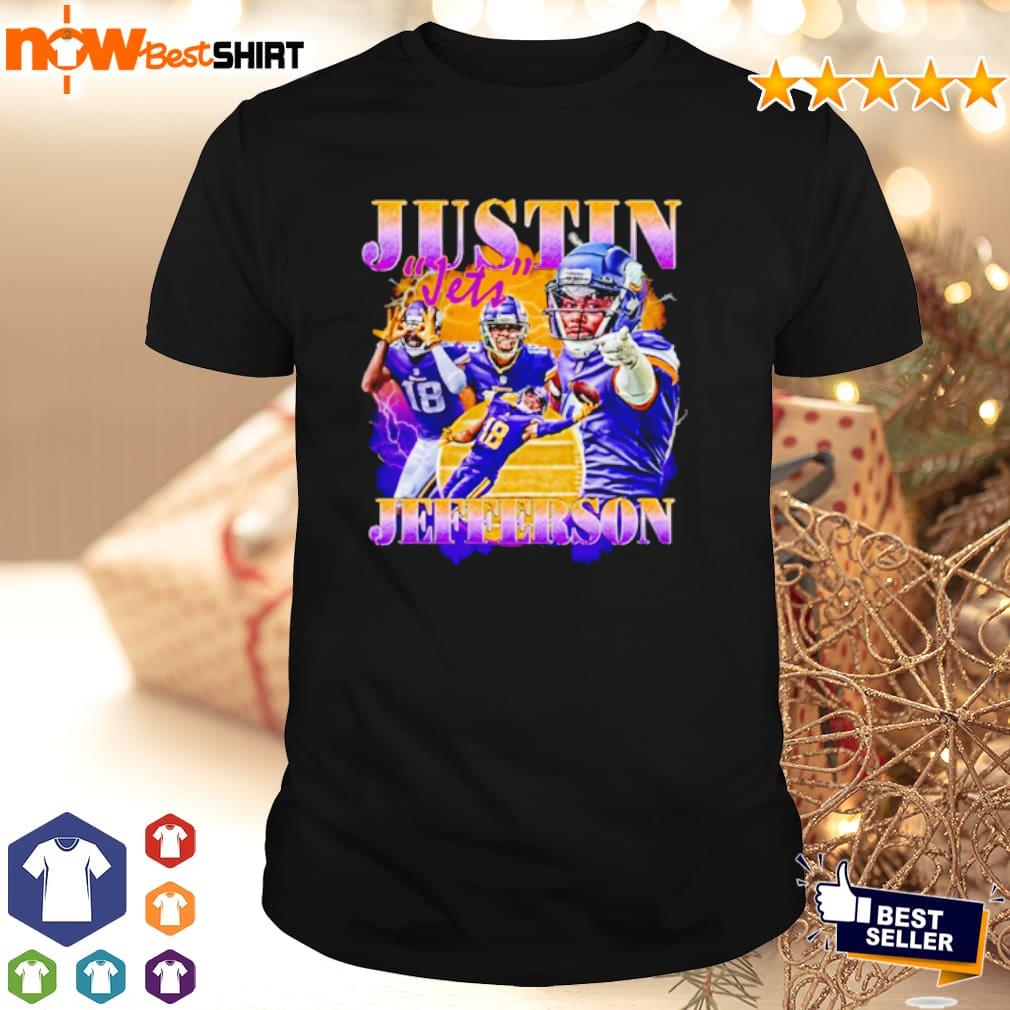 Justin Jefferson Shirt Minnesota Viking Jettas Jets SKOL Griddy NFL Vintage  Bootleg 90s Retro - Anynee