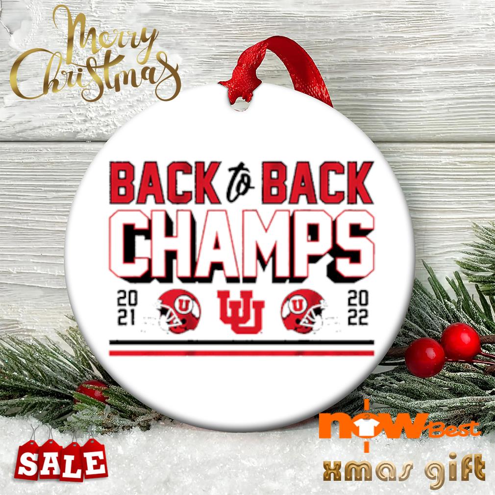 Utah football back to back champs big ten Champions ornament