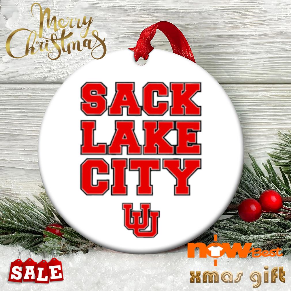 Utah football sack lake city ornament