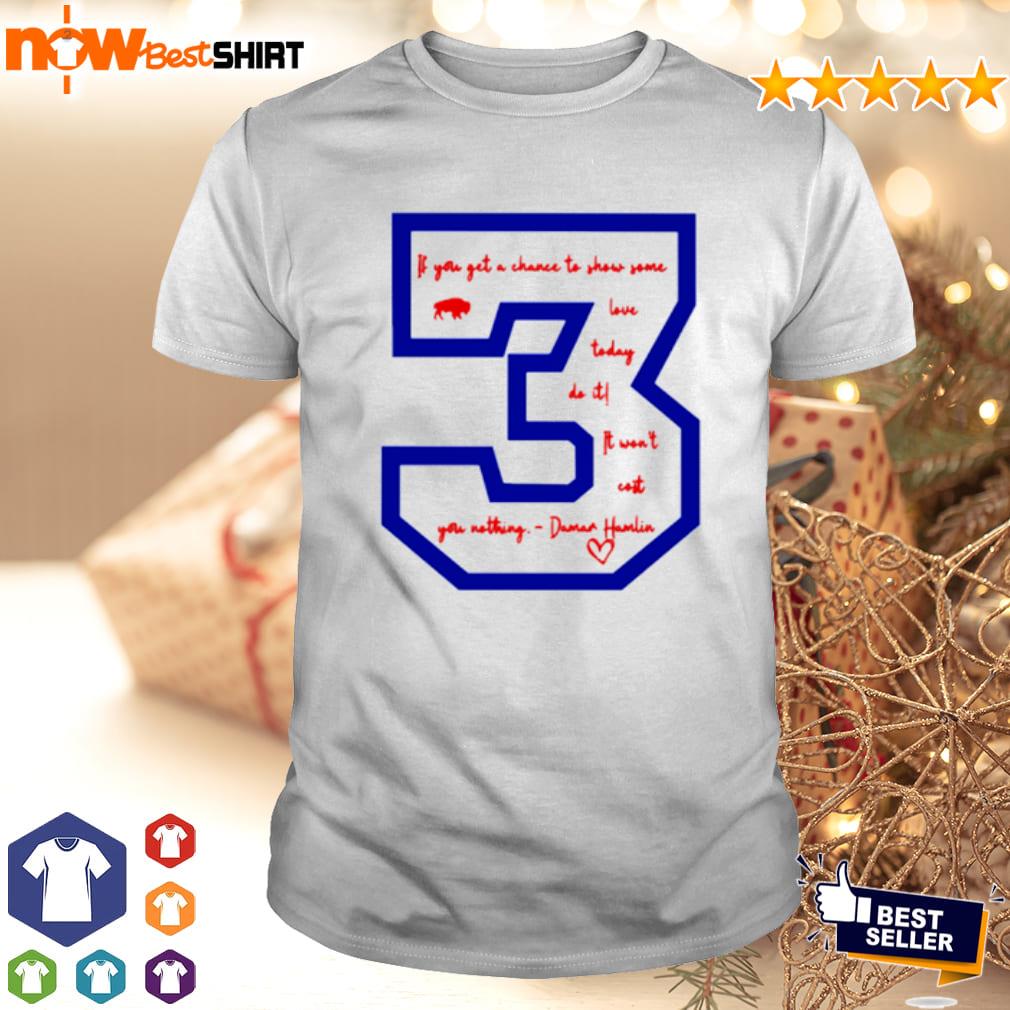 Damar Hamlin Love For 3 Shirt, Custom prints store