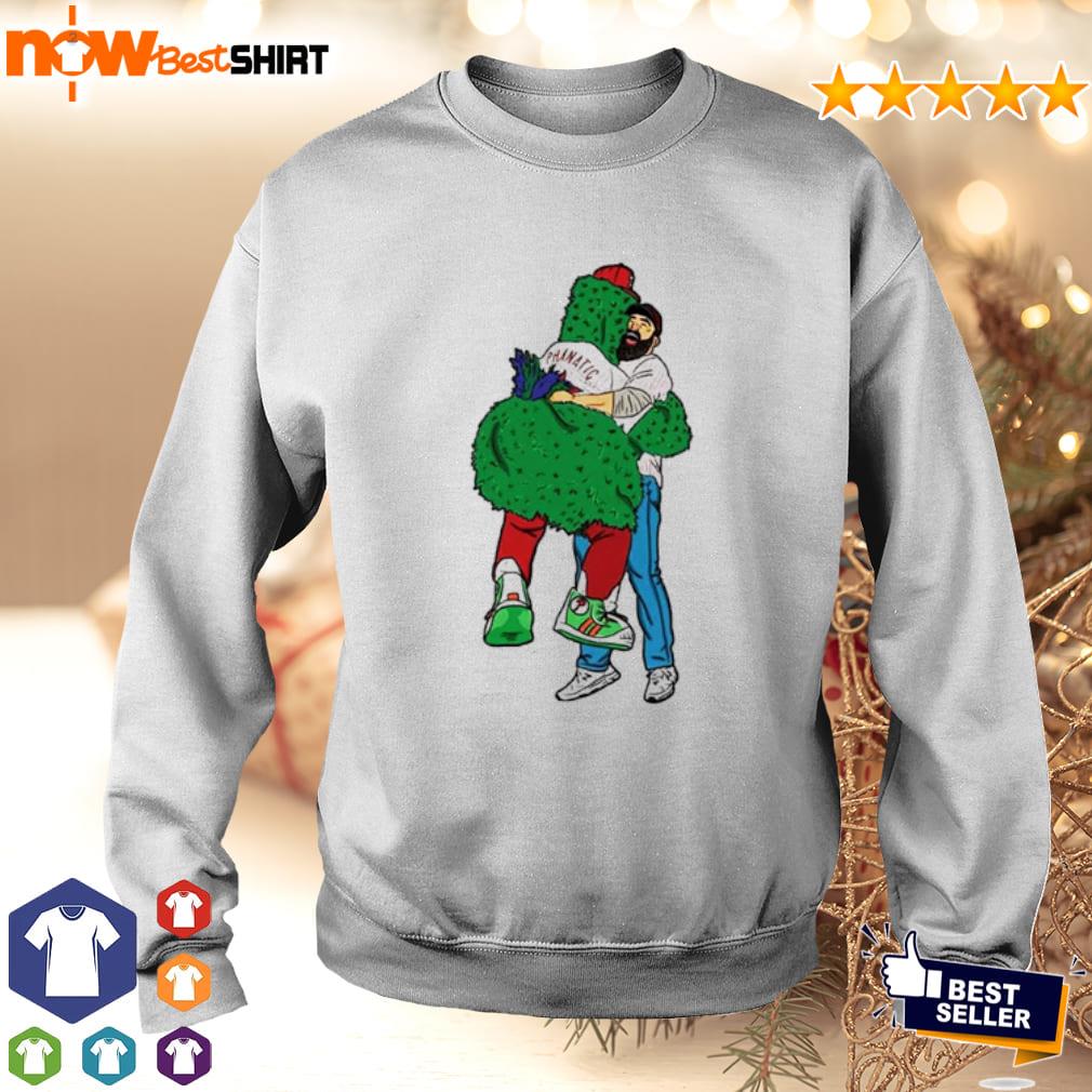 Jason Kelce Hug Philly Phanatic shirt, hoodie, sweater, long