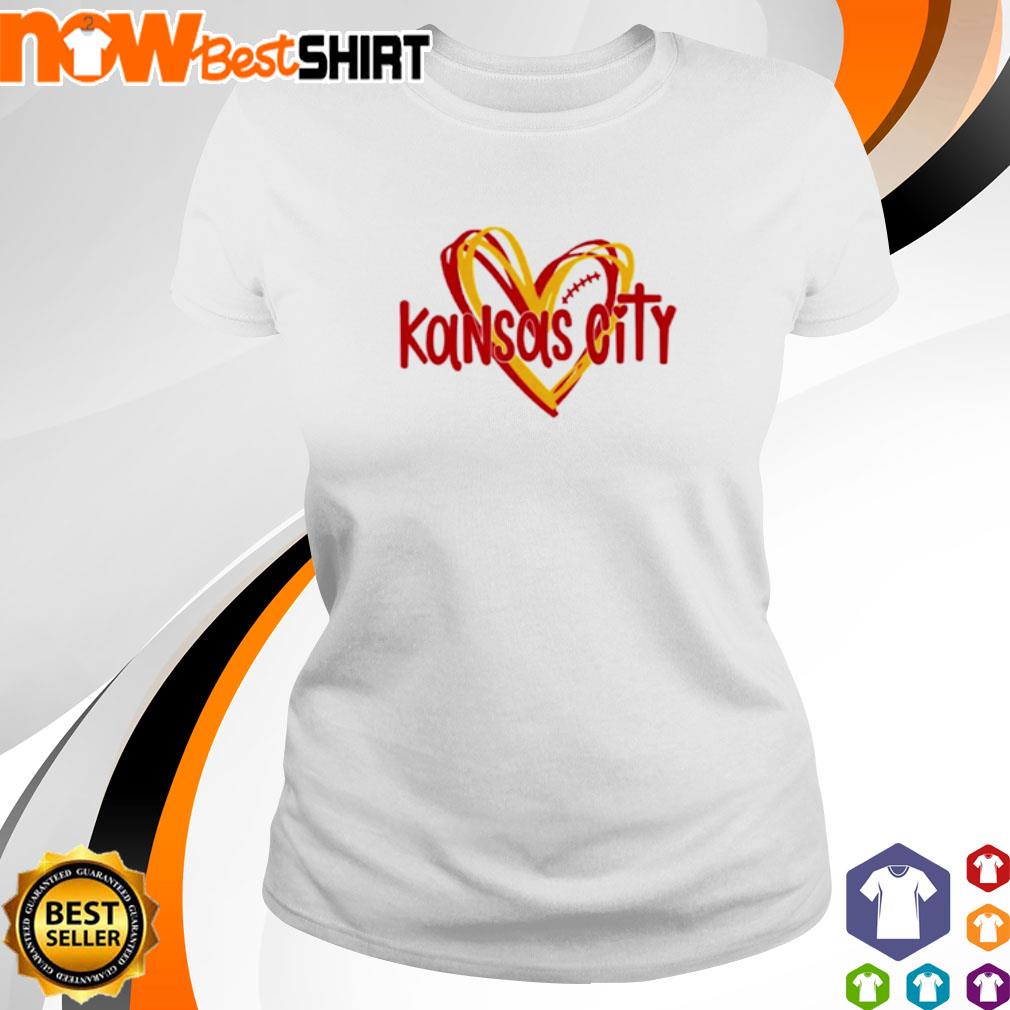 Heart Chiefs Football Shirt Ladies Tee