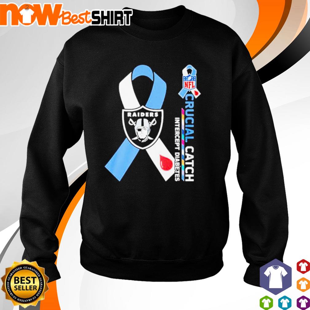 NFL Las Vegas Raiders Crucial Catch Intercept Diabetes Shirt