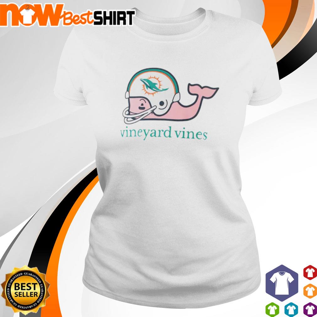 Women's Vineyard Vines White Miami Dolphins Helmet Long Sleeve T-Shirt