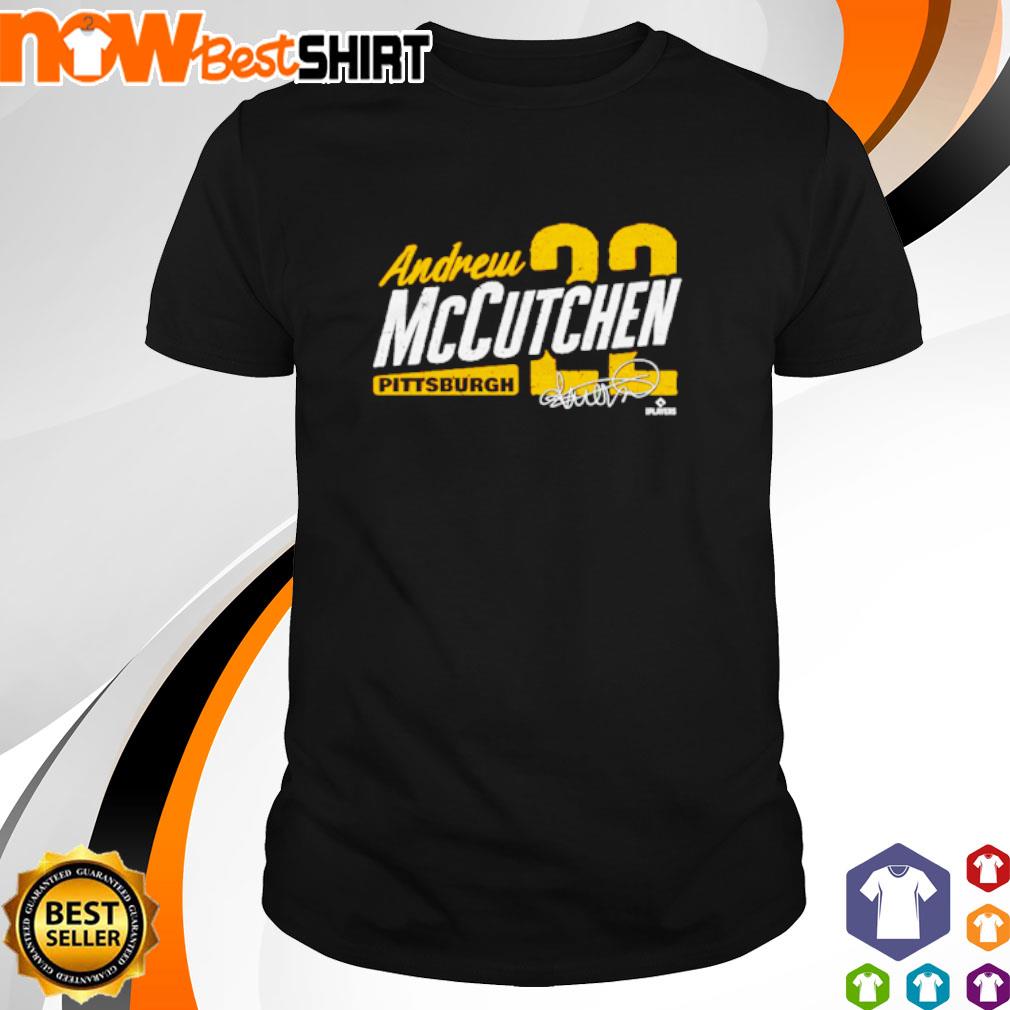 Andrew McCutchen Pittsburgh Type Slant signature shirt