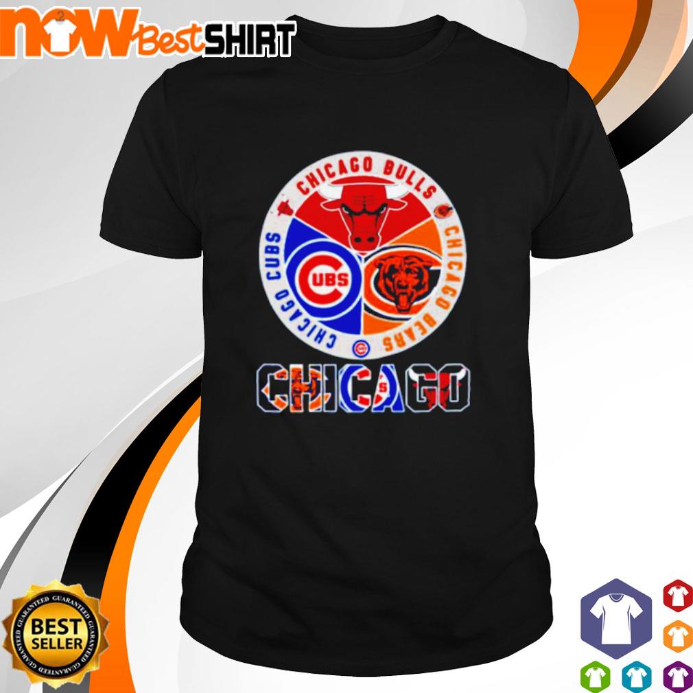 Chicago Bears Chicago Bulls Chicago Cubs 2023 logo shirt, hoodie