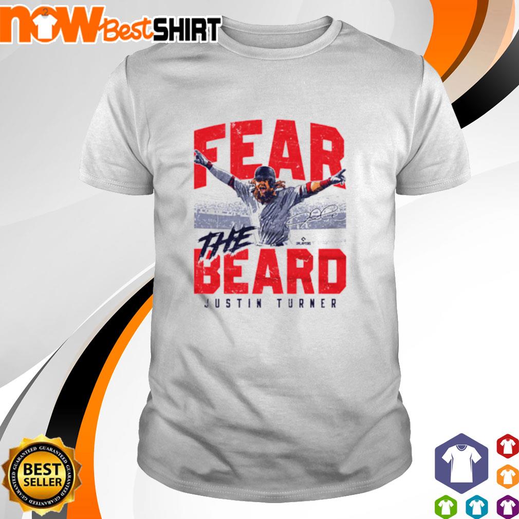 Official justin Turner Boston Red Sox fear the beard signature