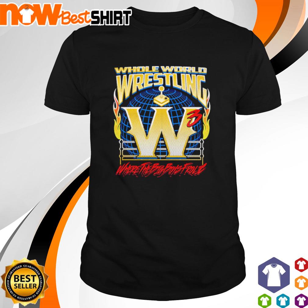 Whole World Wrestling W3 logo shirt